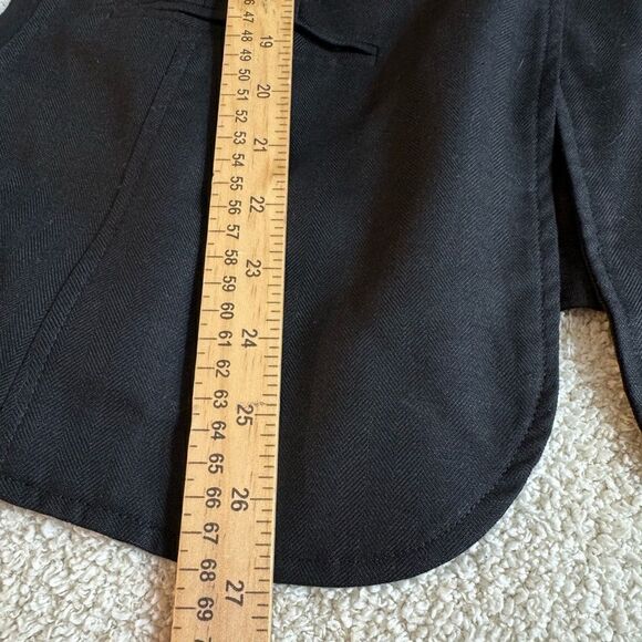 Romi Basha Blazer Womens Size Small Toni Linen Cotton Blend Black woven New - Picture 9 of 13